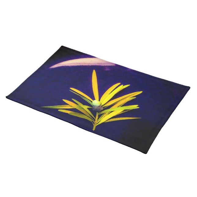 Evergreen on Blue Cloth Placemat (On Table)