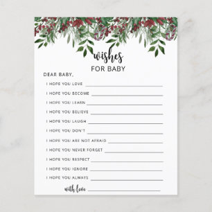 Evergreen Party game wishes for baby game