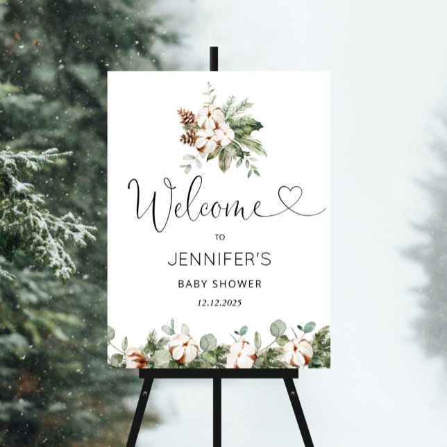 Evergreen pine baby shower welcome foam board (Creator Uploaded)