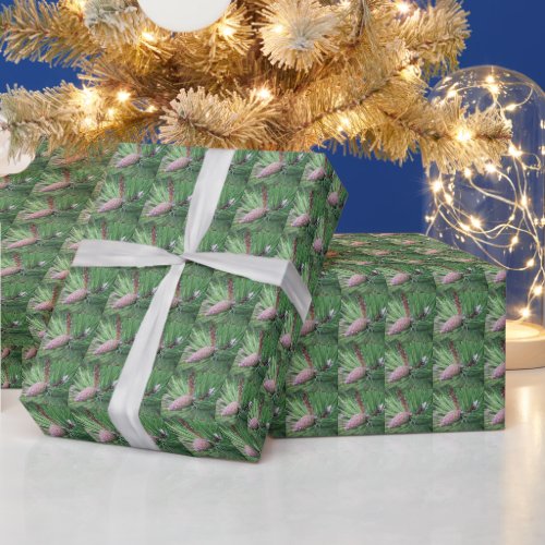 Evergreen Pine Cone Pattern Holiday Wrapping Paper