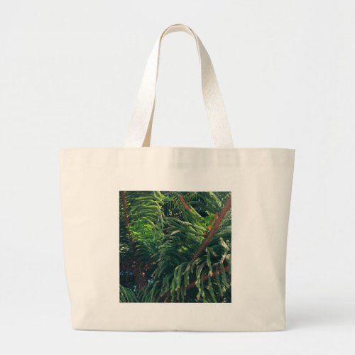 Evergreen pine_tree conifer  large tote bag