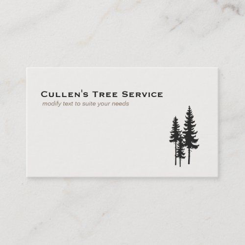 Evergreen Pine Trees Nature and Landscaping Design Business Card
