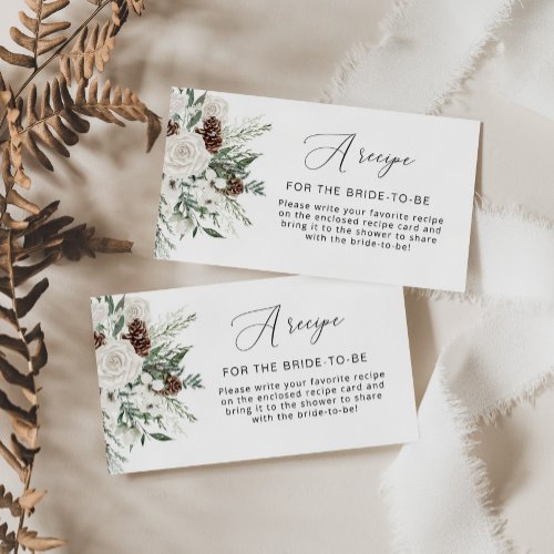 Evergreen Recipe for the bride to be Enclosure Card