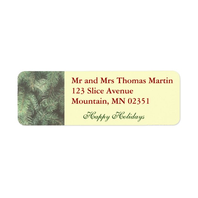Evergreen Return Address Label (Front)