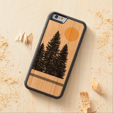 Evergreen Silhouette Iphone 6 Wood Case