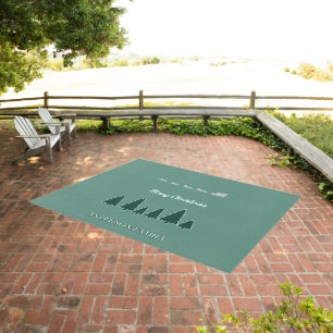 Evergreen Sleigh Winter Welcome Path Outdoor Rug