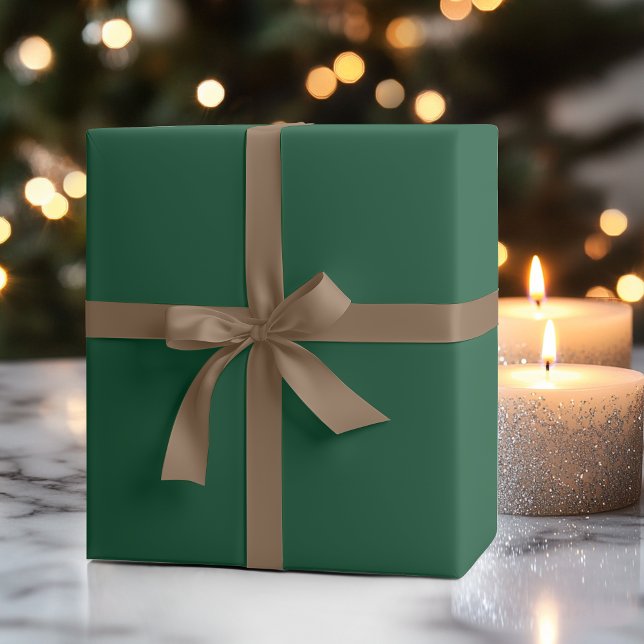 Evergreen Solid Color | Classic | Elegant Wrapping Paper (Creator Uploaded)