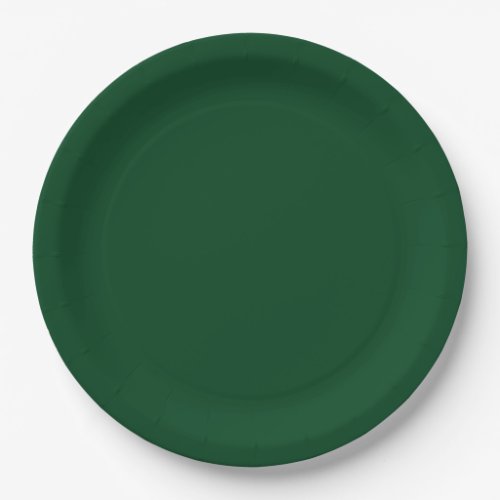 Evergreen Solid Color Paper Plates