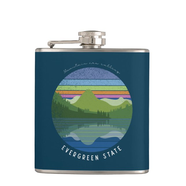 Evergreen state flask (Front)