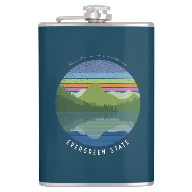 Evergreen state flask (Front)