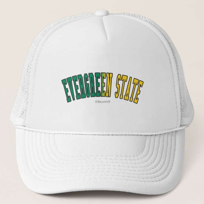 Evergreen State in State Flag Colors Hat