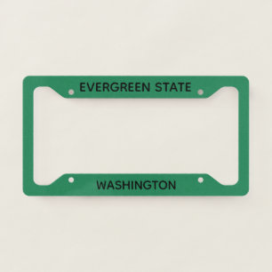 Evergreen State Washington Green License Plate Frame
