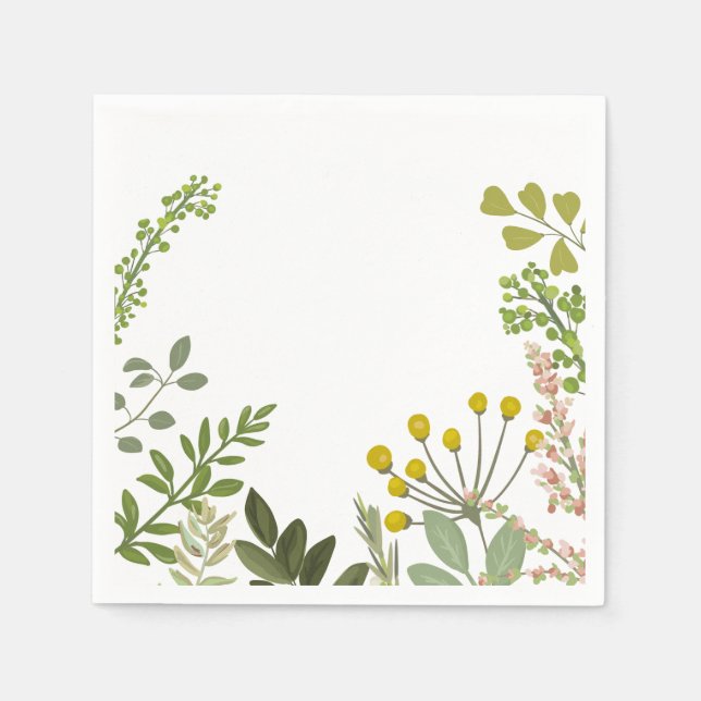 Evergreen Summer Garden Party  Napkins (Front)