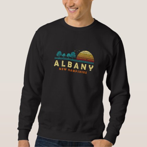 Evergreen Sunset Albany Forest New Hampshire Woods Sweatshirt