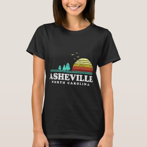 Evergreen Sunset Asheville Forest North Carolina W T_Shirt