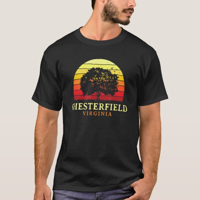 Evergreen Sunset Chesterfield Oak Tree Virginia Bu T-Shirt (Front)