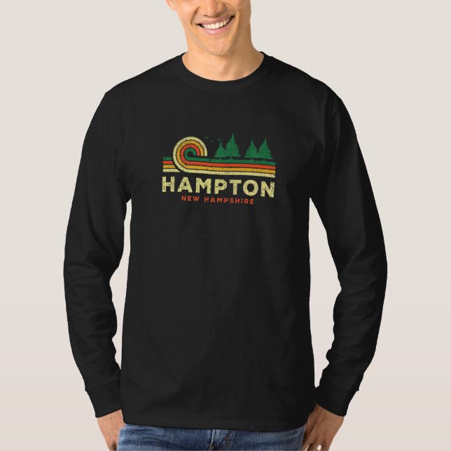 Evergreen Sunset Hampton Forest New Hampshire Wood T-Shirt (Front)