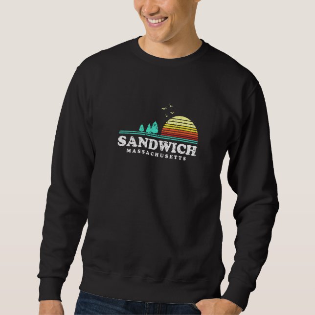 Evergreen Sunset Sandwich Forest Massachusetts Woo Sweatshirt (Front)