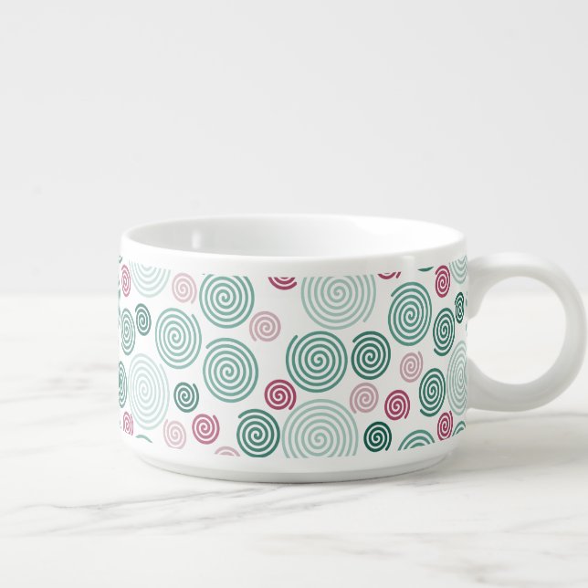 Evergreen Swirl (Pattern) Bowl (Left)