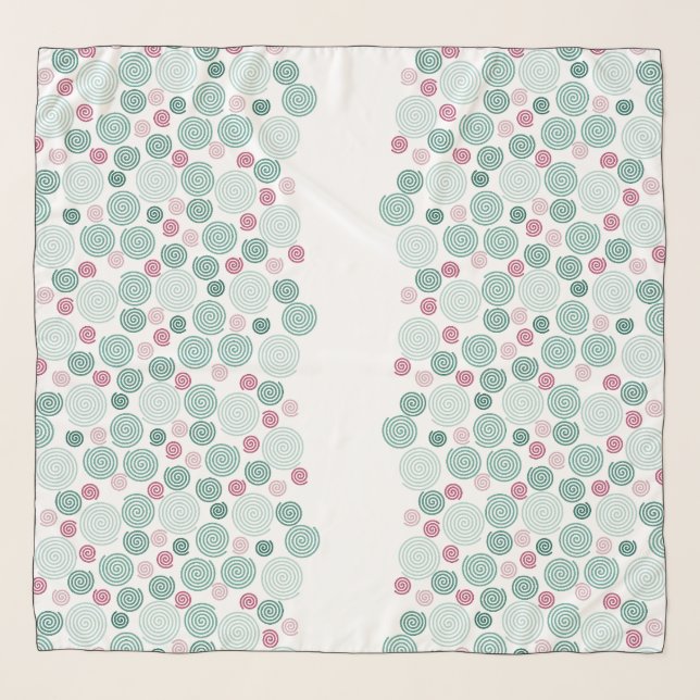 Evergreen Swirl (Pattern) Scarf (Front (Horizontal))