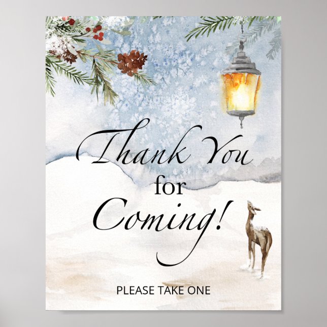 Evergreen Thank you for coming Poster (Front)