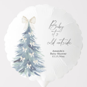 Evergreen tree with bows Baby shower Balloon