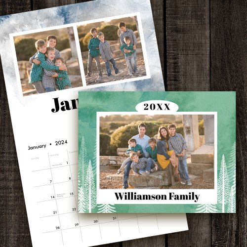 Evergreen Trees Create Your Own Family Photo Calendar