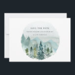 Evergreen Watercolor Wedding Save the Date<br><div class="desc">Evergreen Watercolor Wedding Save the Date</div>