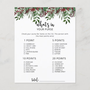 Evergreen Whats in your purse game