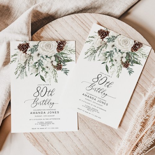 Evergreen winter 80th Birthday celebration