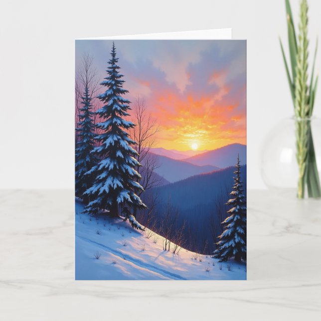 Evergreen Winter Card (Front)