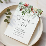 Evergreen winter Christmas wedding Save the date<br><div class="desc">Evergreen winter Christmas wedding Save the date 
Matching items available.</div>