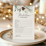 Evergreen winter elegant Predictions for baby card<br><div class="desc">Evergreen winter elegant Predictions for baby card
Matching games are available.</div>