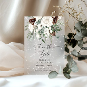 Evergreen Winter Elegant Save the Date