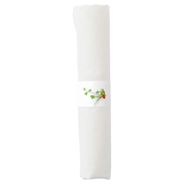 Evergreens and berry napkin band (Front)