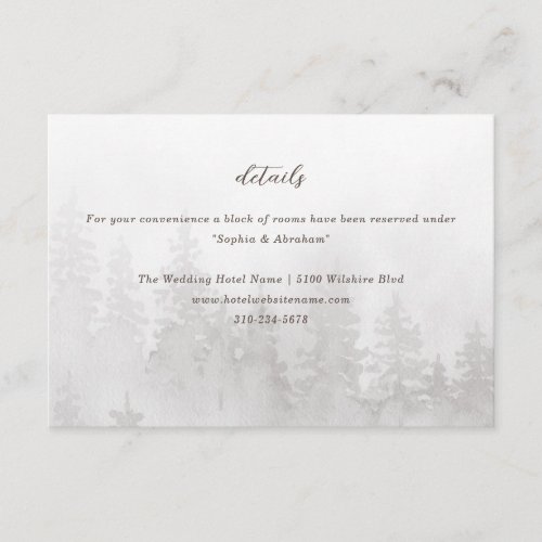 Evergreens in the Fog Forest Gray Brown Enclosure Card