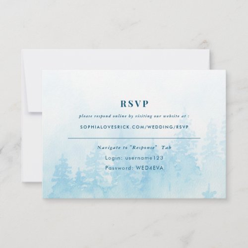 Evergreens in the Fog Forest in Blue Online RSVP