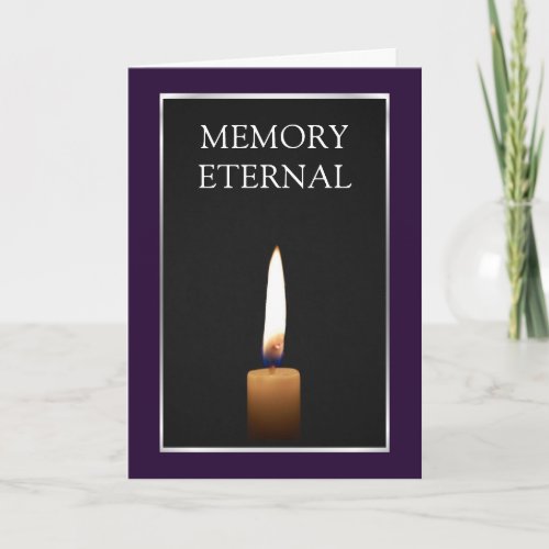 Everlasting Be His Memory Candle Sympathy Card