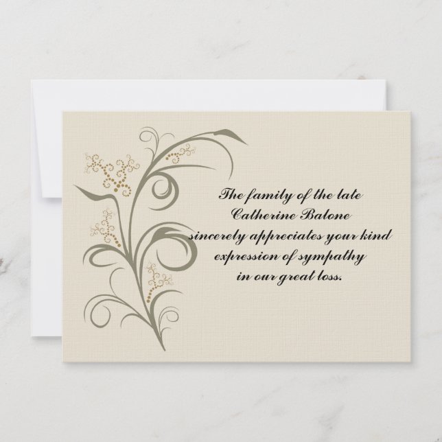 Everlasting - Bereavement Thank You Notecard (Front)