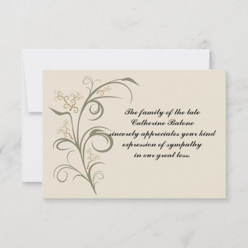 Everlasting - Bereavement Thank You Notecard