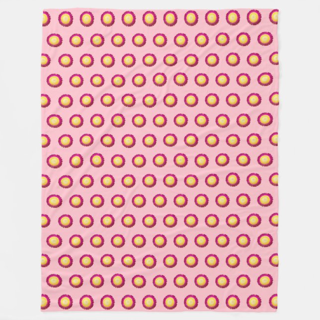 Everlasting Flower Seamless Pattern on Fleece Blanket (Front)