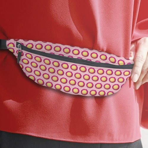 Everlasting Flower Seamless Pattern on Pink Fanny Pack