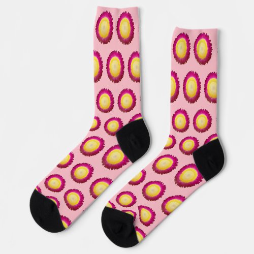 Everlasting Flower Seamless Pattern on Socks