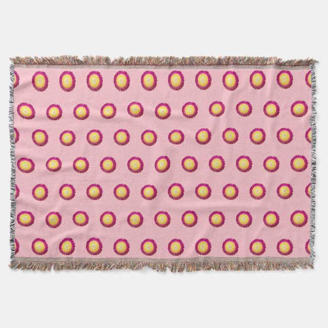 Everlasting Flower Seamless Pattern on Throw Blanket (Front)