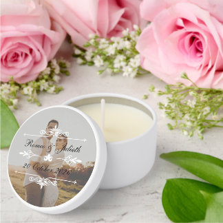 Everlasting Glow Photo Wedding Mini Candle Favors