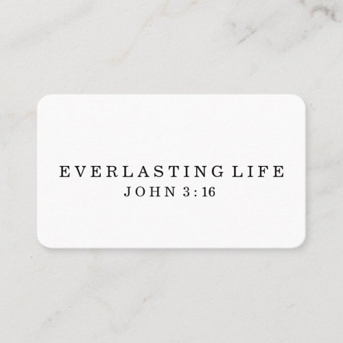 EVERLASTING LIFE  Business Card Size