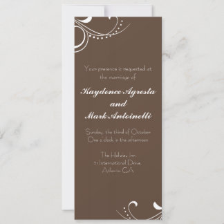 Everlasting Love Custom Wedding Invitation (brown)