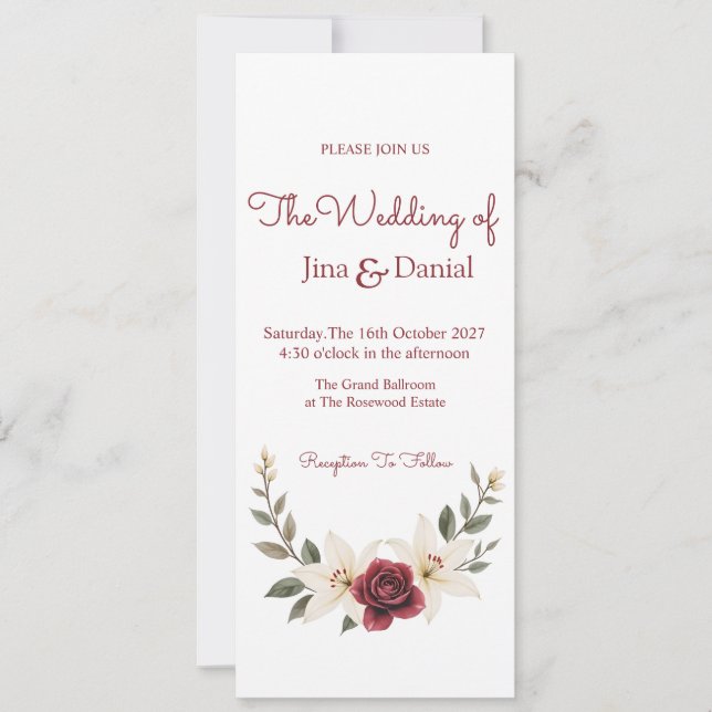 Everlasting Love Invitation (Front)