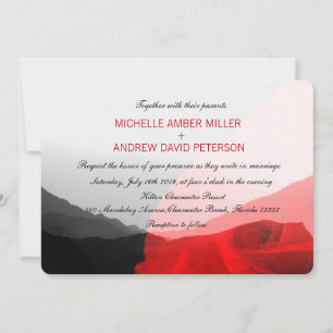 Everlasting Love/Mountain Range Red Rose Wedding Invitation