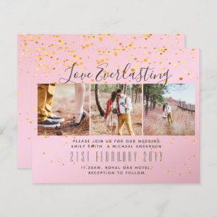 Everlasting Love PHOTO COLLAGE Wedding Event Invit
